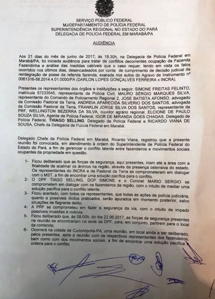 reunião pf
