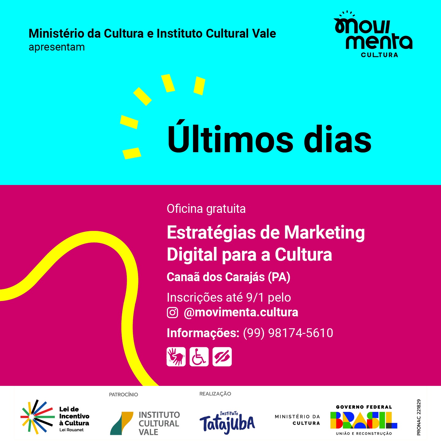 Inscrições para oficina de Marketing Digital em Canaã dos Carajás